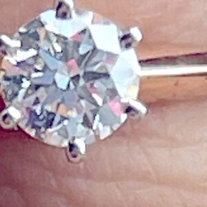 Tiffany and Co. Rose Gold Sparkling Solitaire Diamond Ring